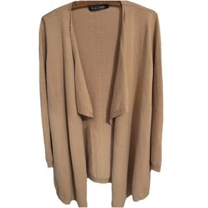 Woolovers Cashmere Merino Wool Long Open Front Cardigan Size Small Women's‎